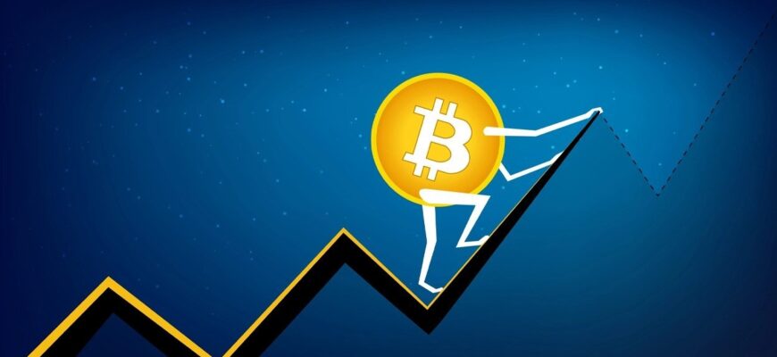 на росте Bitcoin