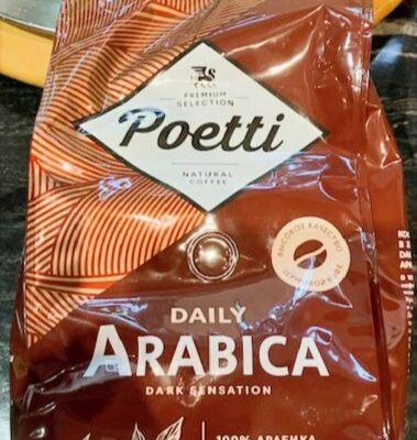 Кофе в зёрнах натуральный жареный Poetti Daily Arabica Dark Sensation