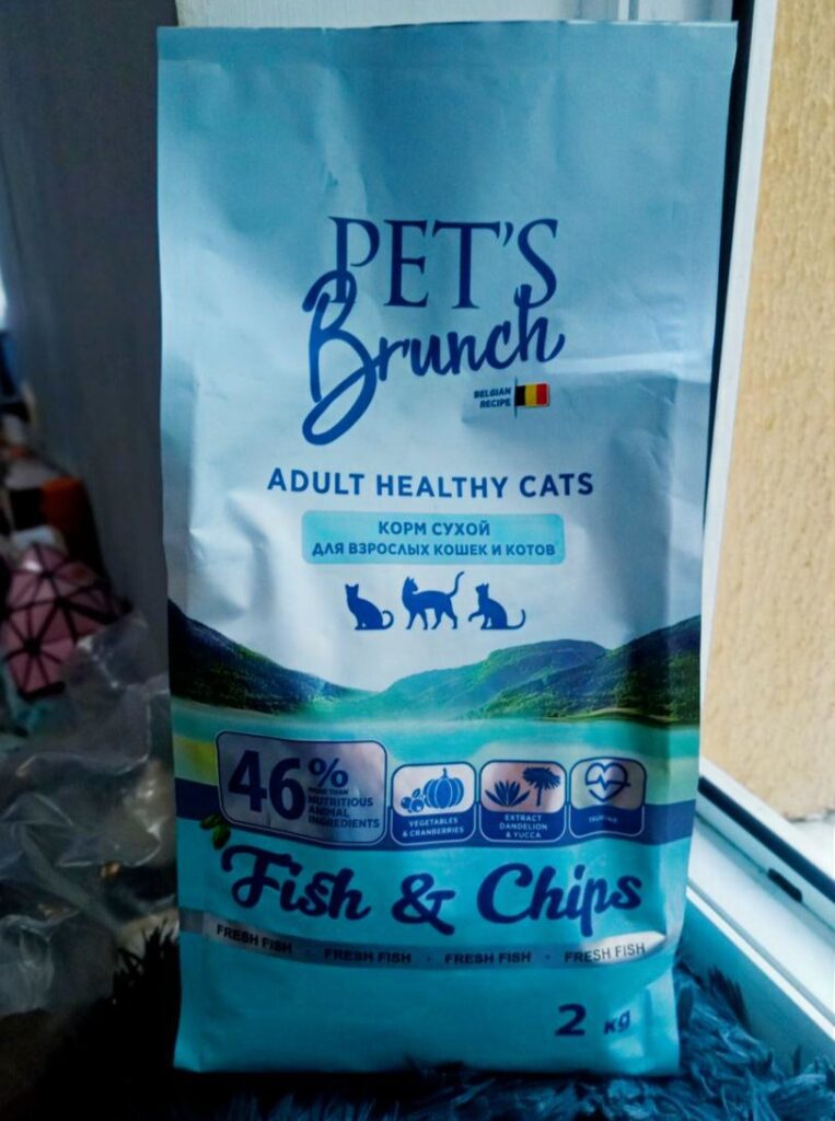 Корм для кошек PET’S BRUNCH имеющих доступ на улицу с рыбой