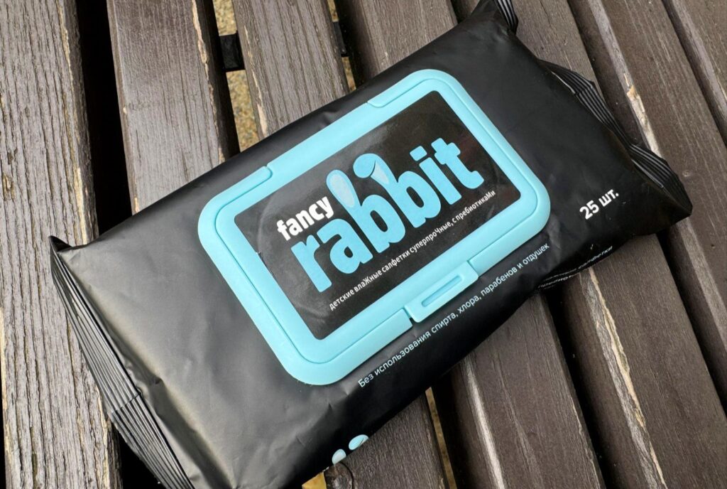 Детские влажные салфетки Fancy Rabbit антибактериальные