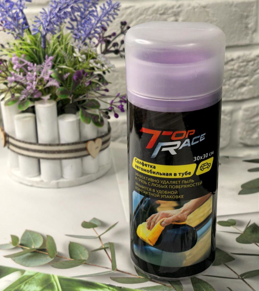 Салфетка автомобильная Top race в тубе